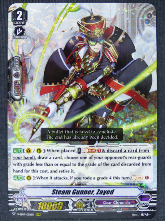 Steam Gunner Zayed V-SS07 RRR - Vanguard Cards #HT