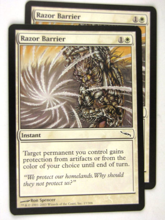 MTG Magic: the Gathering Cards: RAZOR BARRIER x2: MRD