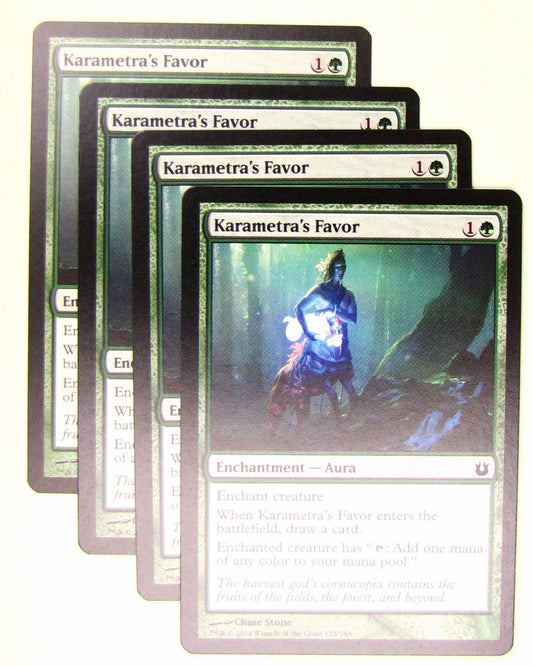 MTG Magic the Gathering Born of the Gods: Karametra's Favor x4