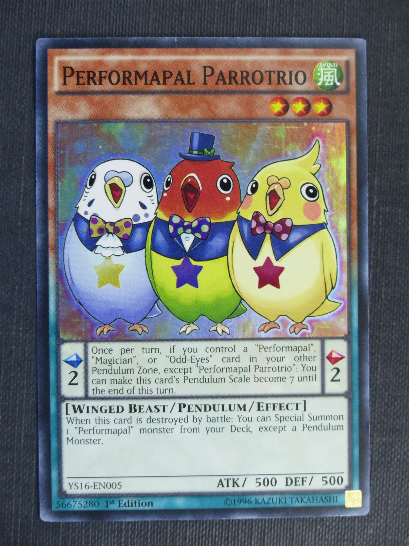 Performapal Parrotrio YS16 Super Rare - 1st ed - Yugioh Cards #2RL