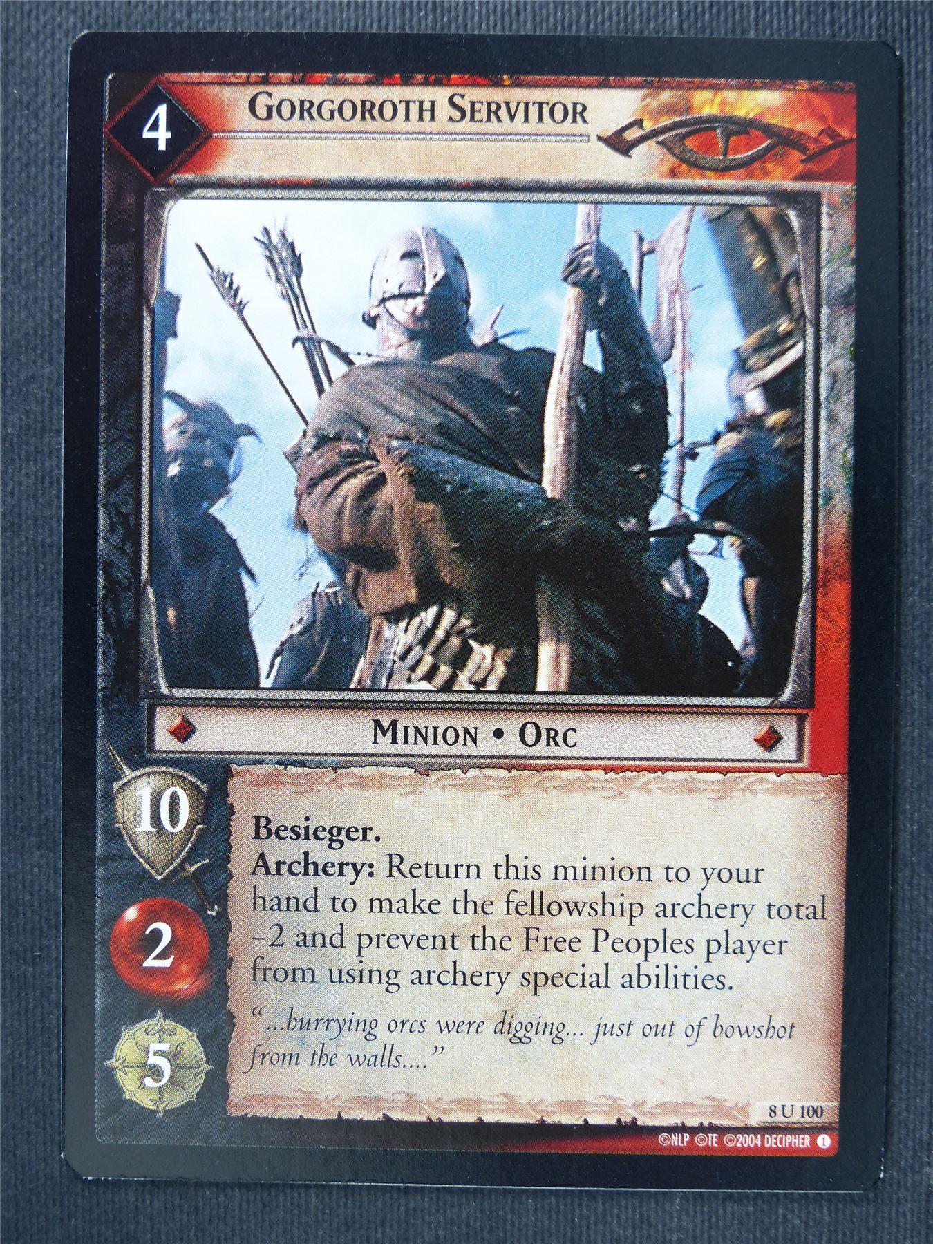 Gorgoroth Servitor 8 U 100 - LotR Cards #3PF