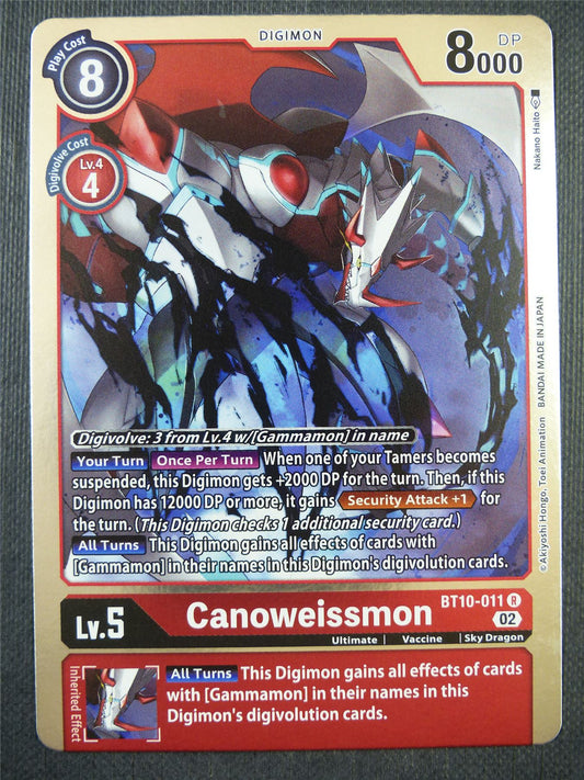 Canoweissmon BT10-011 R - Xros Encounter - Digimon Card #96X