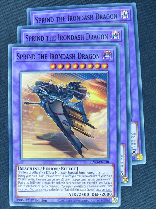 Sprind the Irondash Dragon x3 - Yugioh Cards #YH