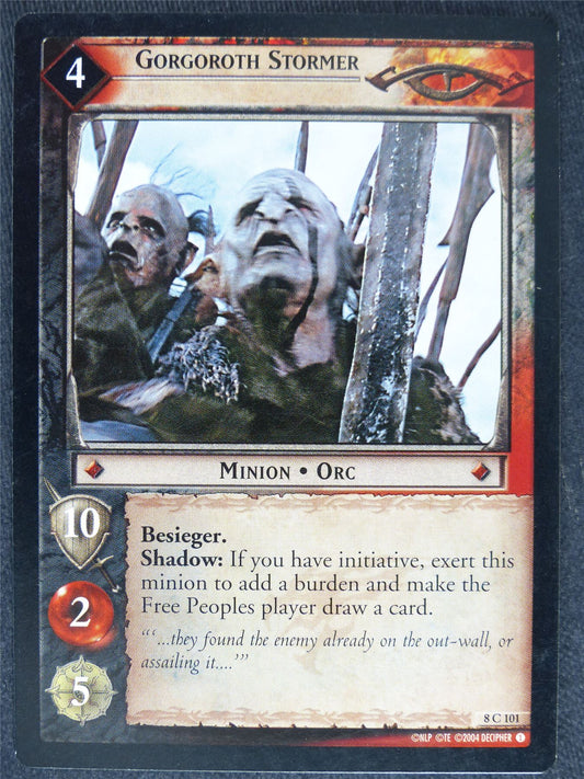 Gorgoroth Stormer 8 C 101 - played - LotR Cards #ZC