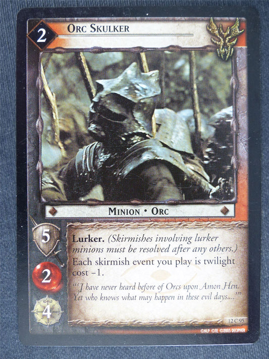 Ork Skulker 12 C 95 - played - LotR Cards #O3