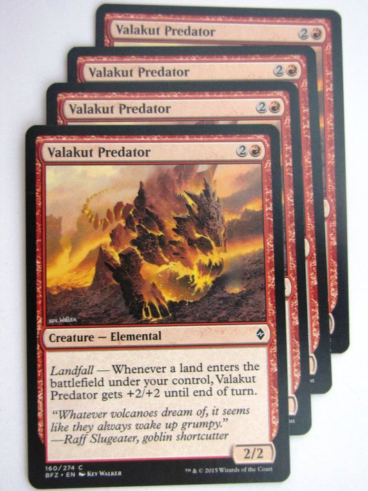 MTG Cards:BATTLE FOR ZENDIKAR: VALAKUT PREDATOR x4 # 37A40