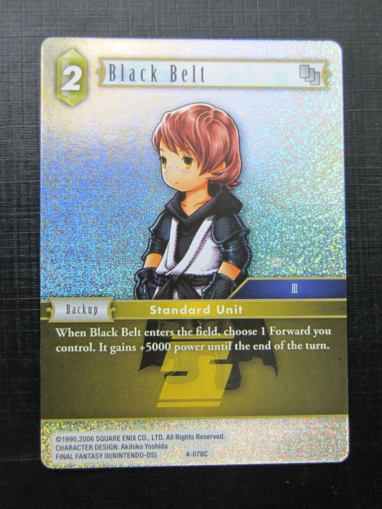 Black Belt 4-078C Foil - Final Fantasy Card # 1D41