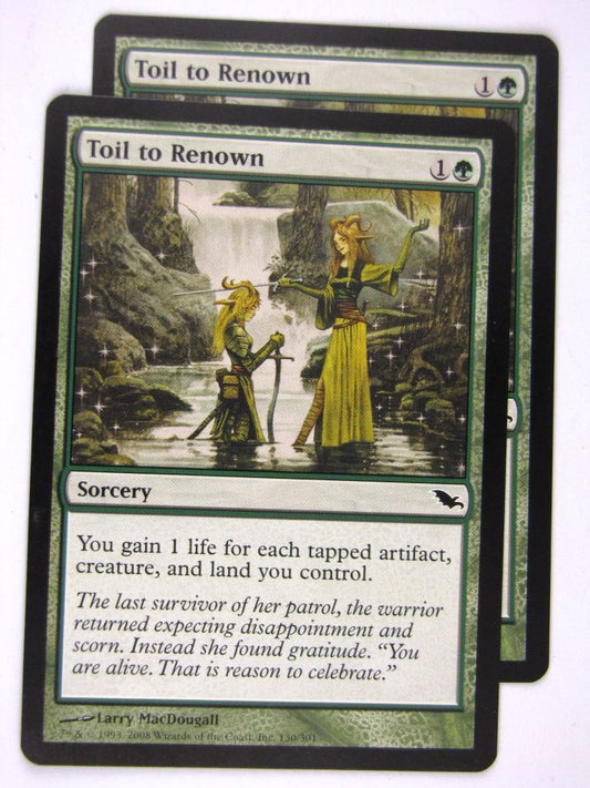 MTG Magic: the Gathering Cards: TOIL TO RENOWN x2: SHM