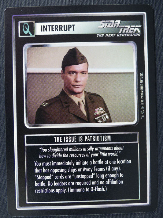 The Issue Is Patriotism - NG - Star Trek Cards #Z8