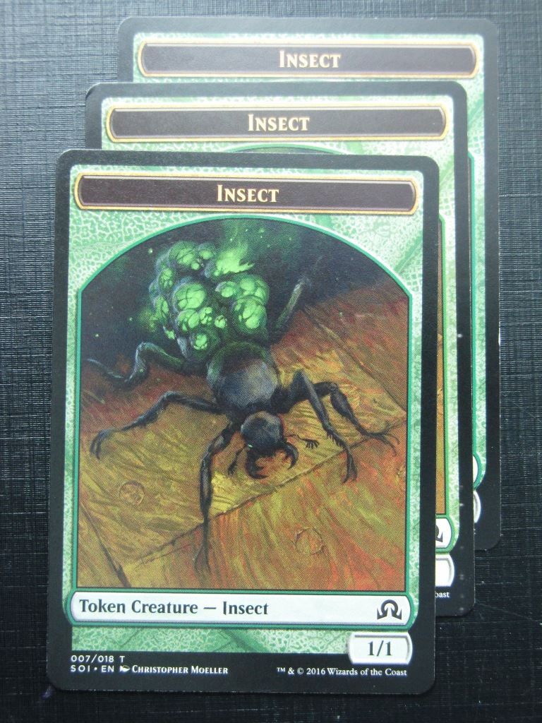 MTG Magic Token Cards: INSECT x3 # 18A19