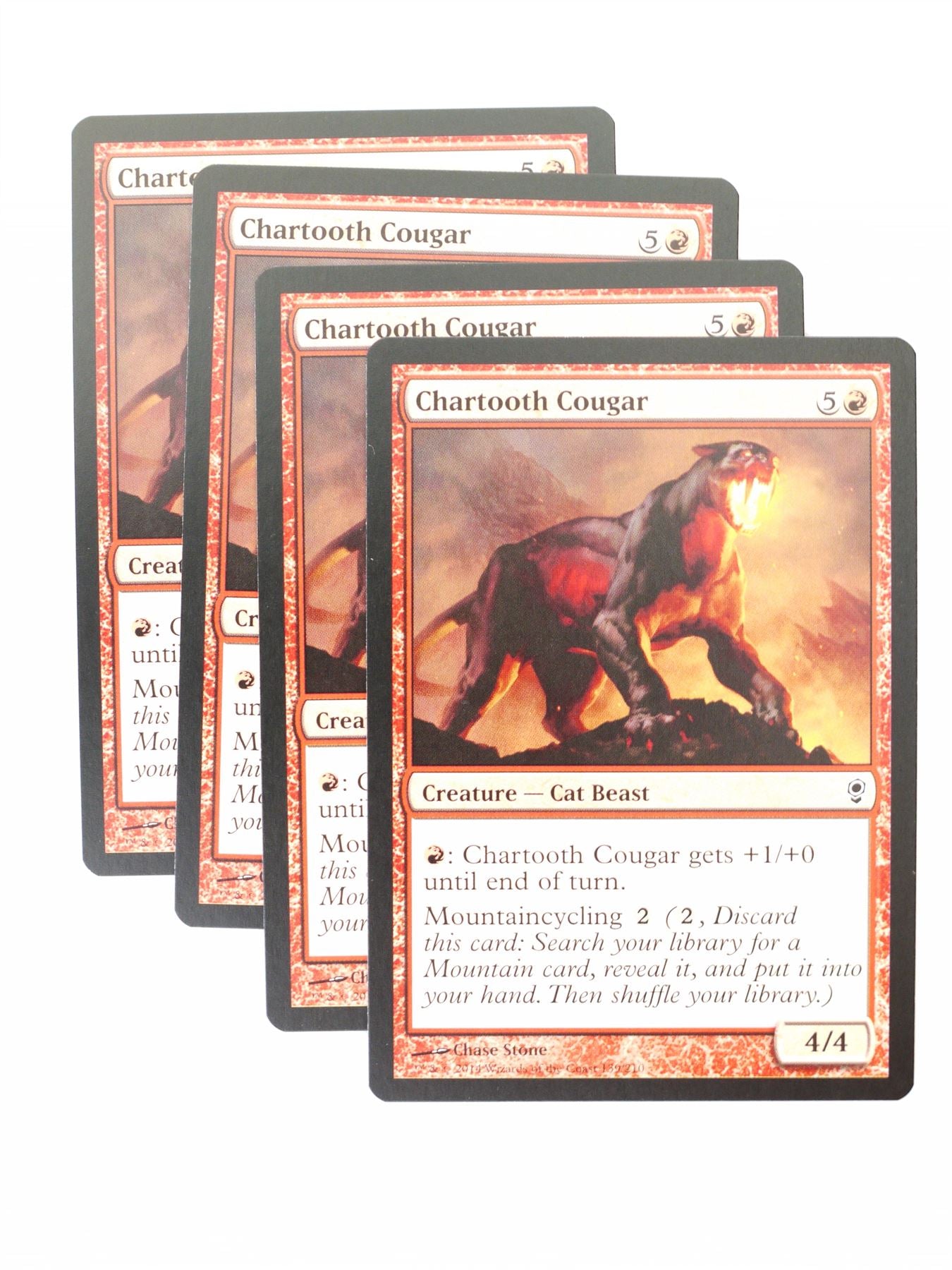 Mtg - Conspiracy - 4x Chartooth Cougar