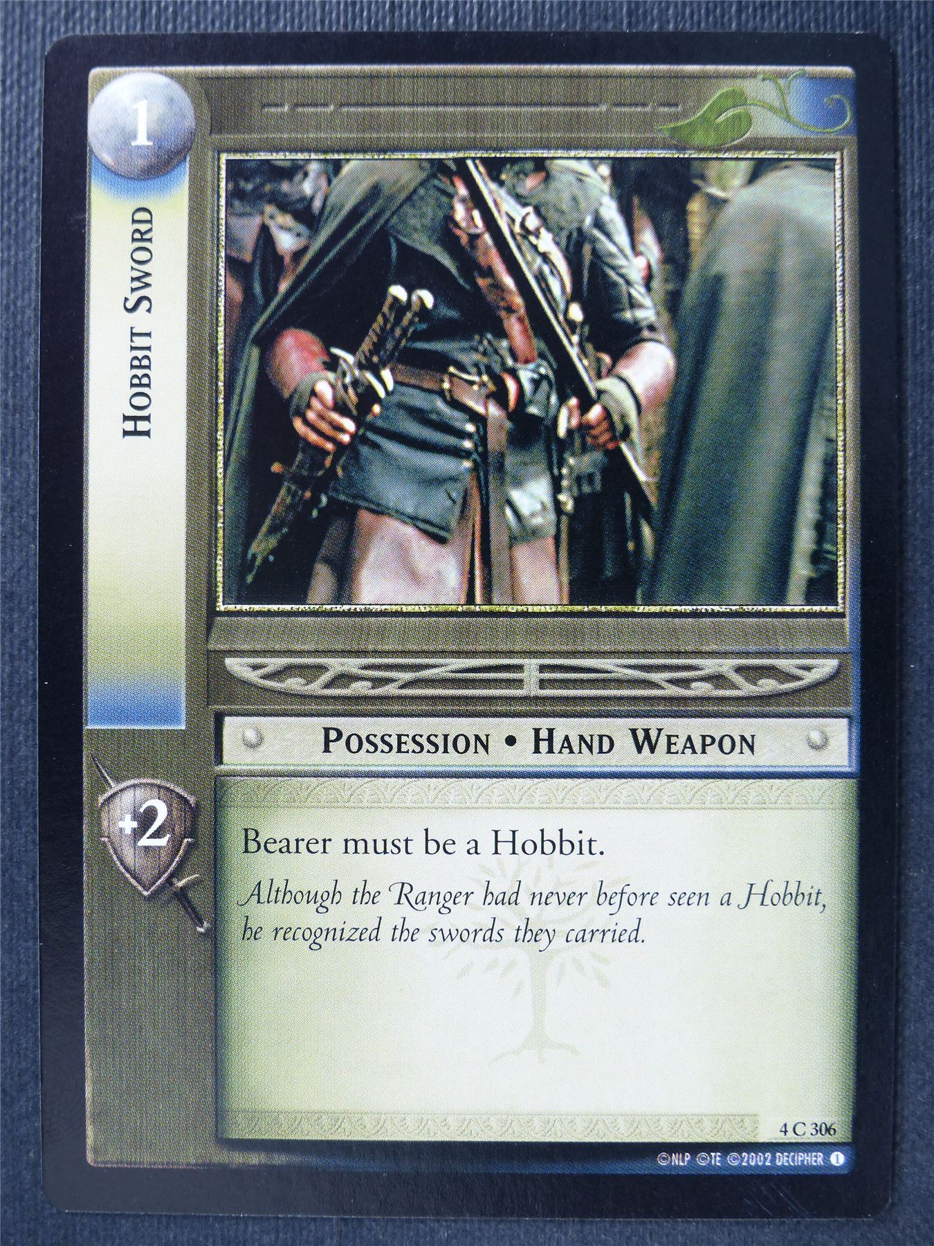 Hobbit Sword 4 C 306 - LotR Card #3G0