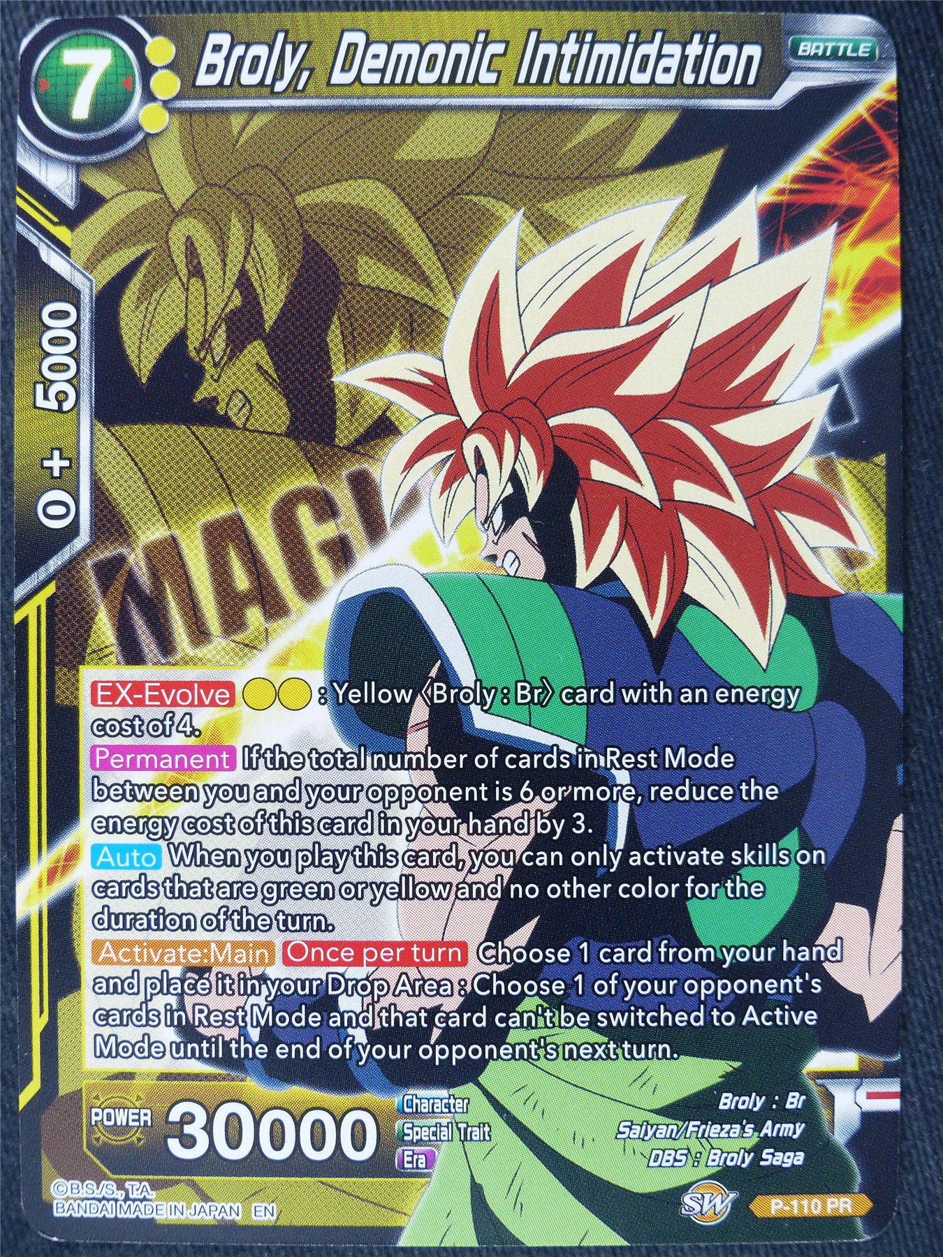 Broly Demonic Intimidation PR played - Dragon Ball Super Cards #KS
