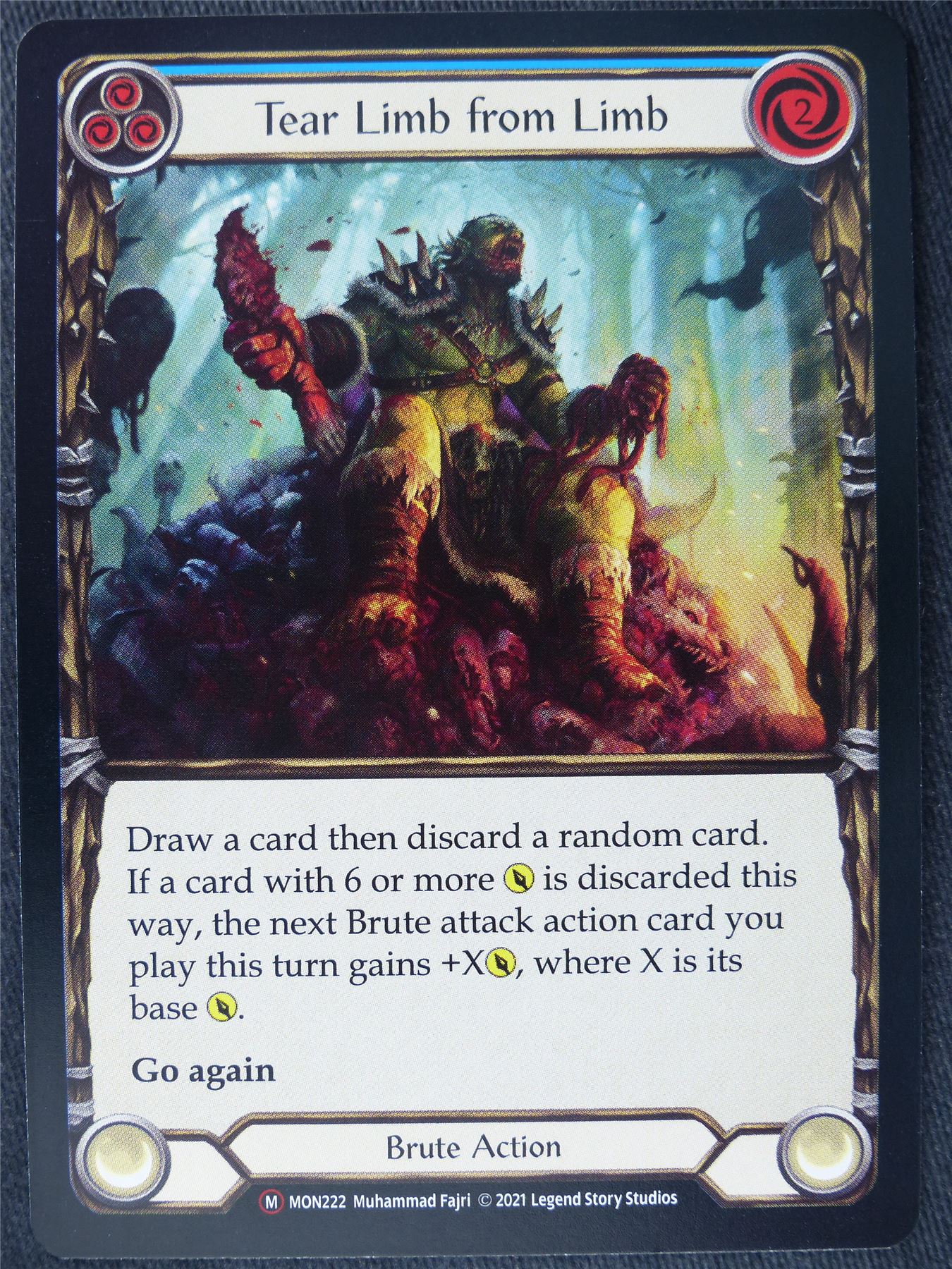 Tear Limb from Limb Blue - Monarch Unlimited - Flesh and Blood Cards #GN