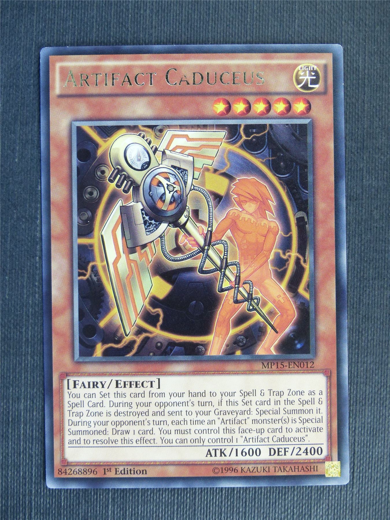 Artifact Caduceus MP15 Rare - 1st ed - Yugioh Cards #12V