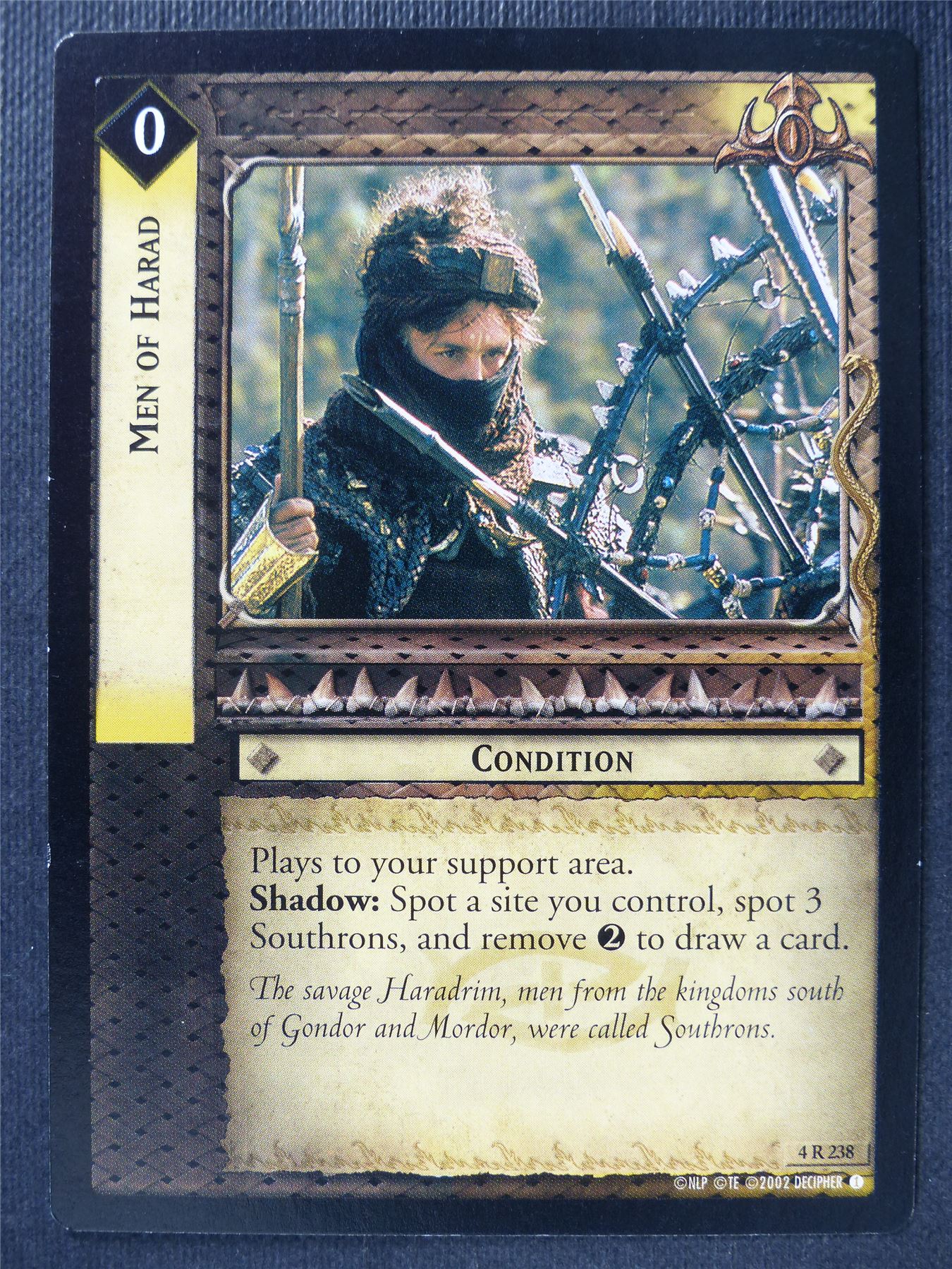 Men of Harad 4 R 238 - LotR Card #3EZ