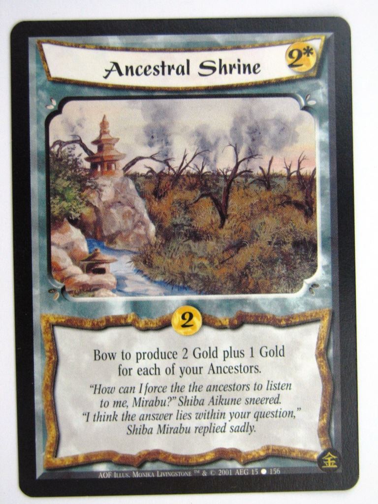 Vintage L5R Cards: ANCESTRAL SHRINE # 27E47