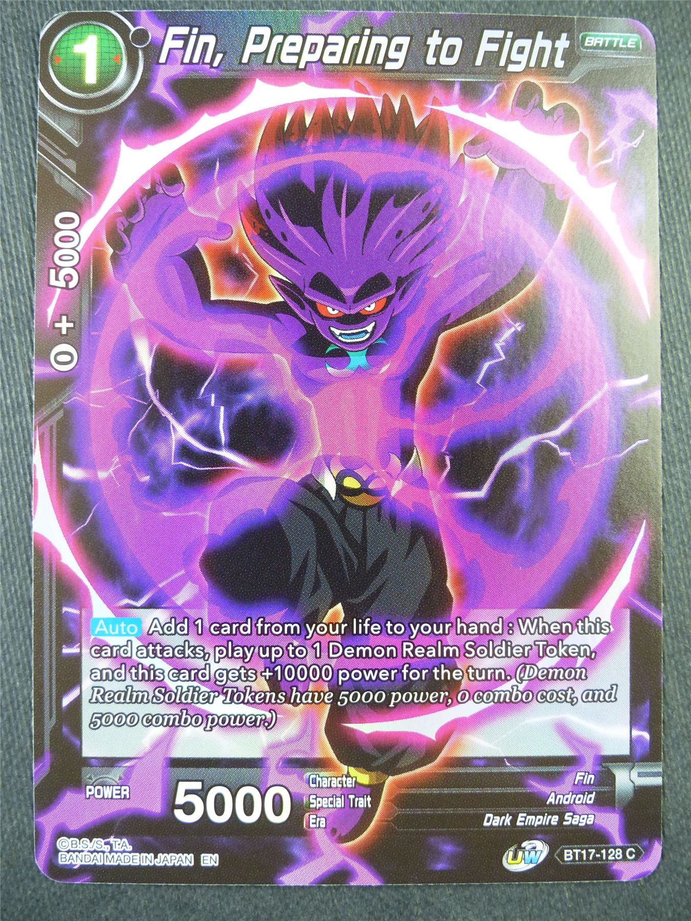 Fin Preparing to Fight BT17 Foil - Dragon Bal Super Card #8Y2