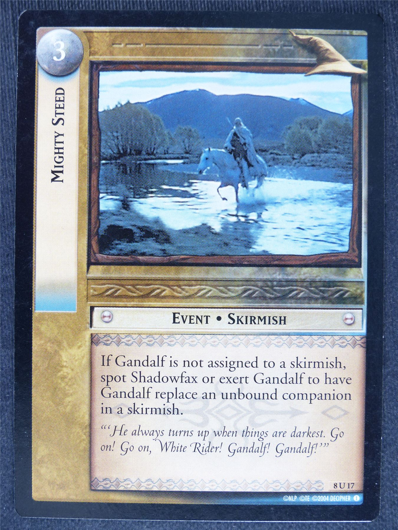 Mighty Steed 8 U 17 - played - LotR cards #EM