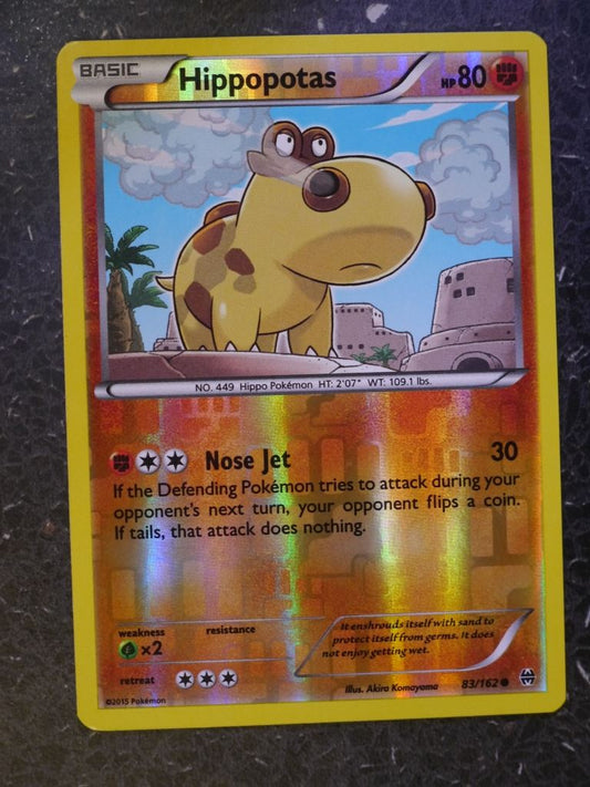 Pokemon Cards: HIPPOPOTAS 83/162 REVERSE HOLLOW # 5G61