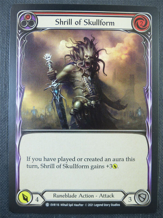 Shrill of Skullform Red Foil - 1st ed Everfest - Flesh & Blood Card #6JH