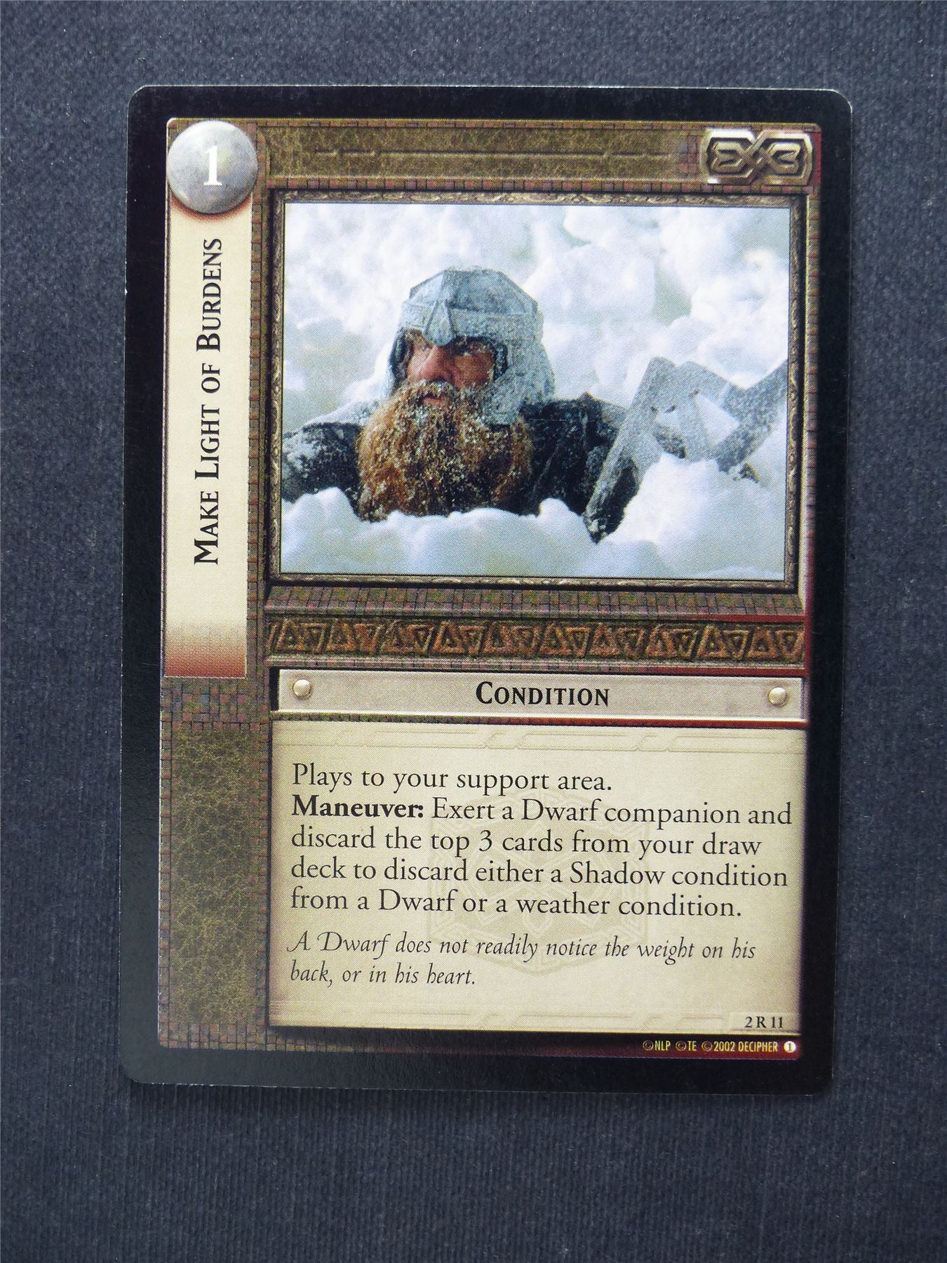 Make Light of Burdens 2 R 11 - LotR Cards #5K