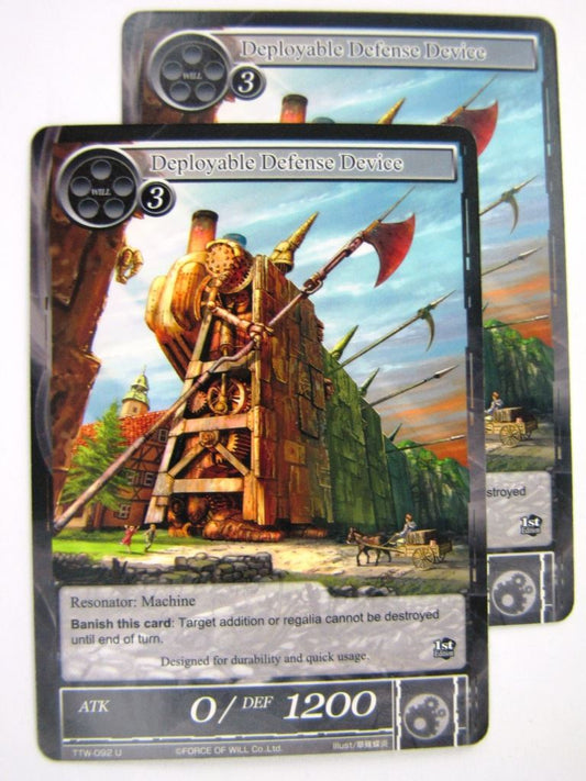 Force of Will Cards: DEPLOYABLE DEFENSE DEVICE x2 # 7I96