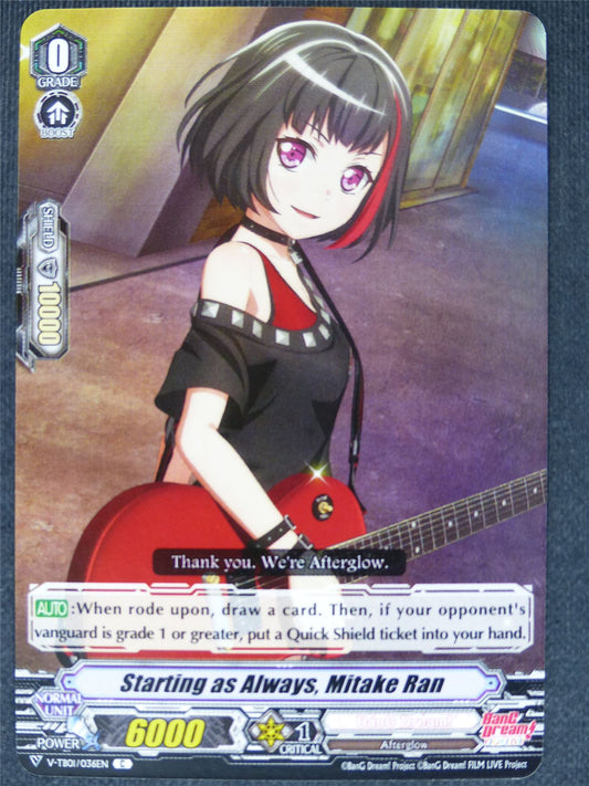 Starting as Always Mitake Ran V-TB01 C - Vanguard Cards #GO