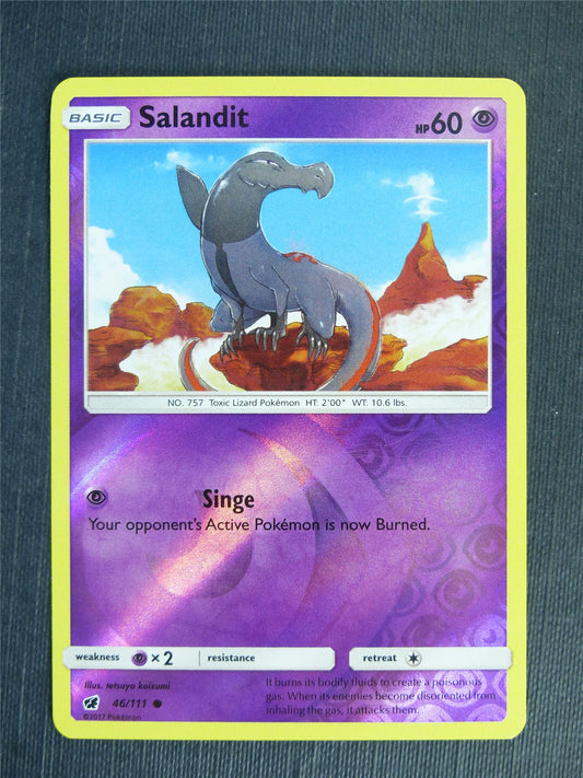 Salandit 46/111 Reverse Holo - Pokemon Cards #2I6