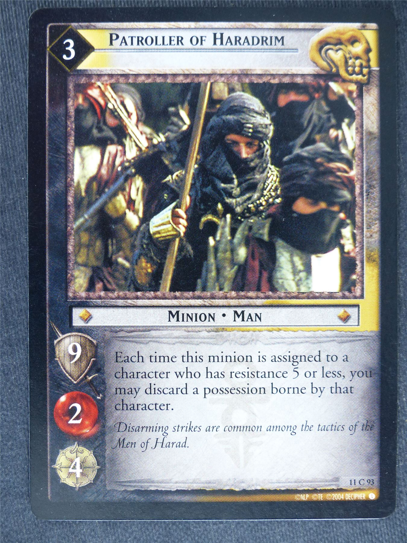 Patroller of Haradrim 11 C 93 - played - LotR Cards #UX