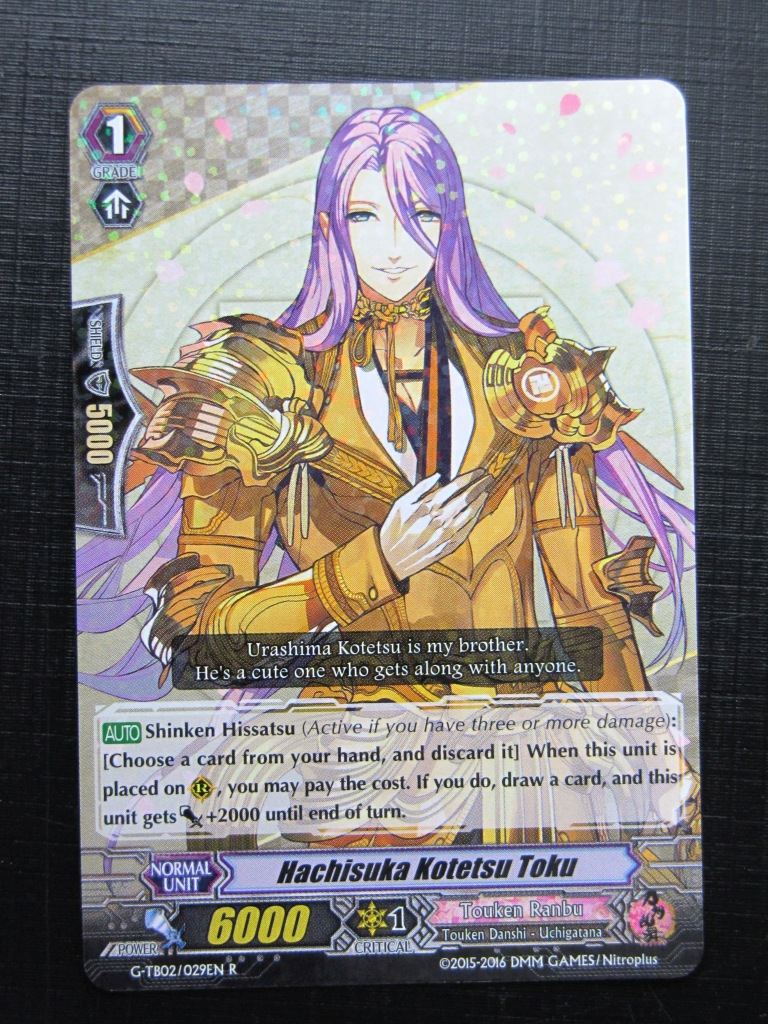 Vanguard Cards: HACHISUKA KOTETSU TOKU G-TB02 R # 26E66