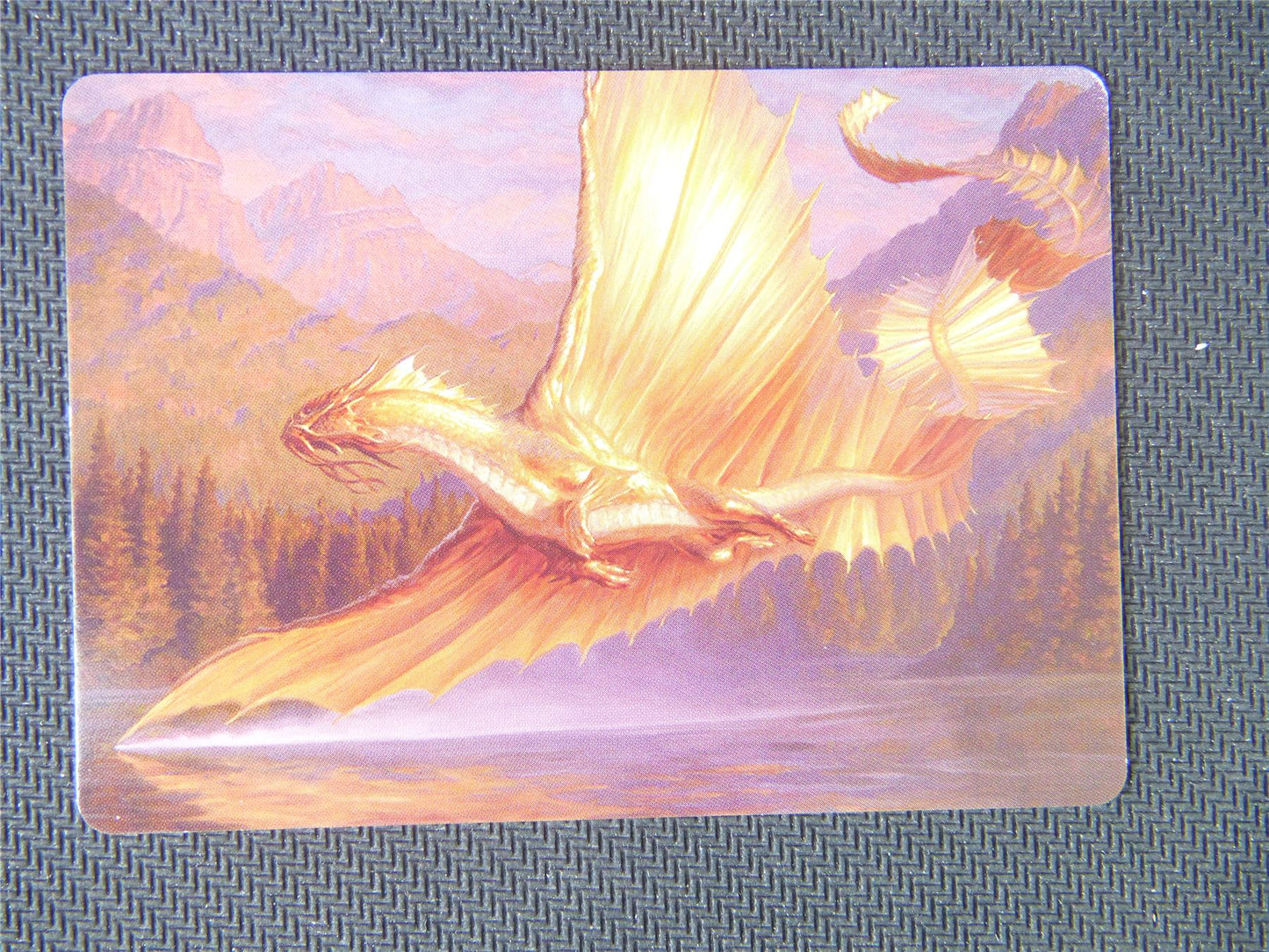 Adult Gold Dragon Art Card #58 - Adventures in the Forgotten Realms Art Series - Mtg Card #3FT