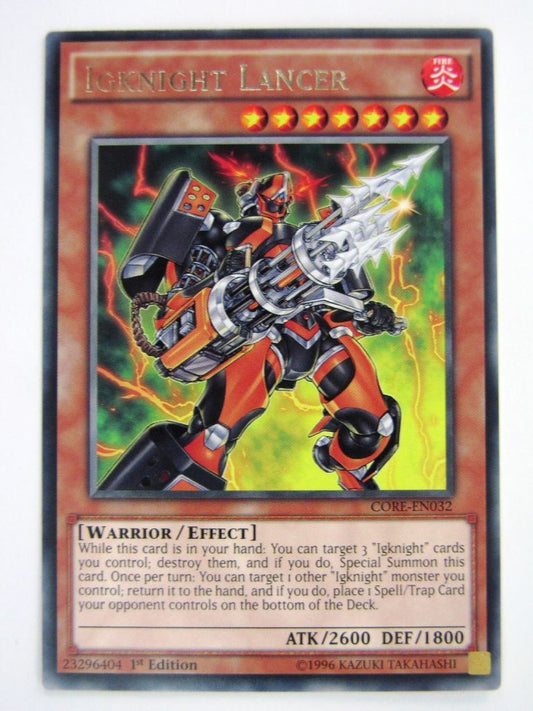 Yugioh Cards: IGKNIGHT LANCER CORE RARE # 2D5