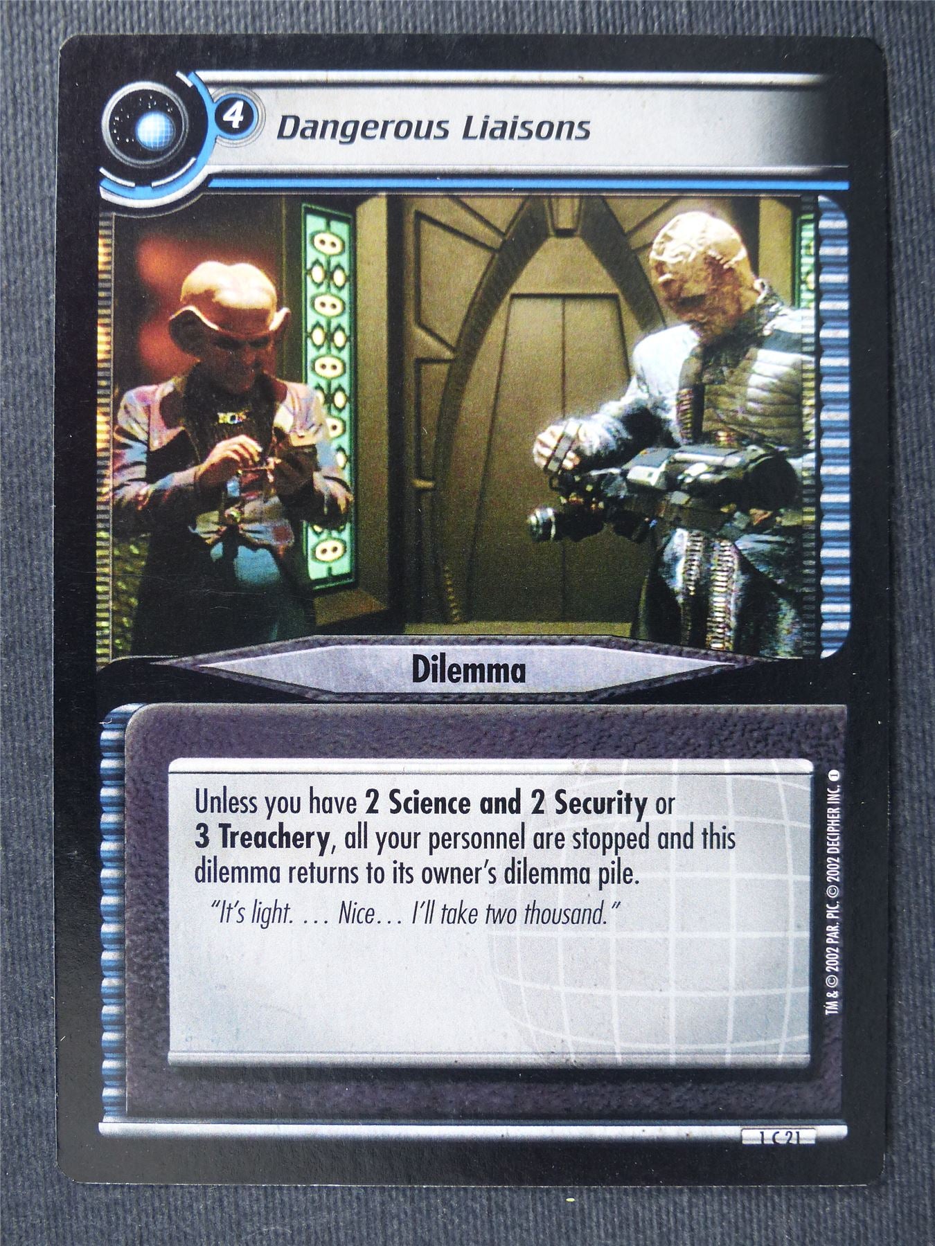 Dangerous Liaisons - Star Trek Cards #UE