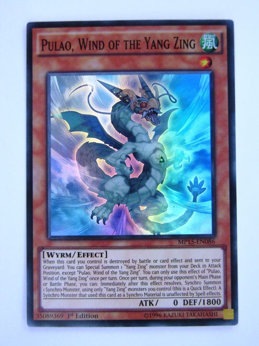 Yugioh Cards: PULAO, WIND OF THE YANG ZING MP15 SUPER RARE # 2D95