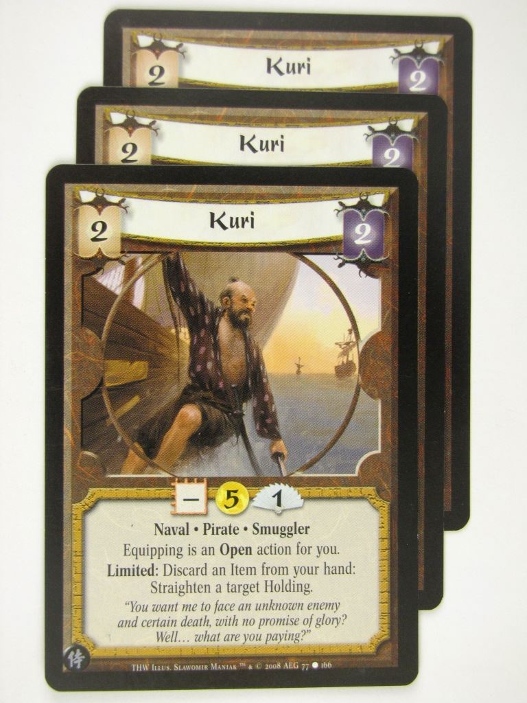 Vintage L5R Cards: KURI x3 # 16J24