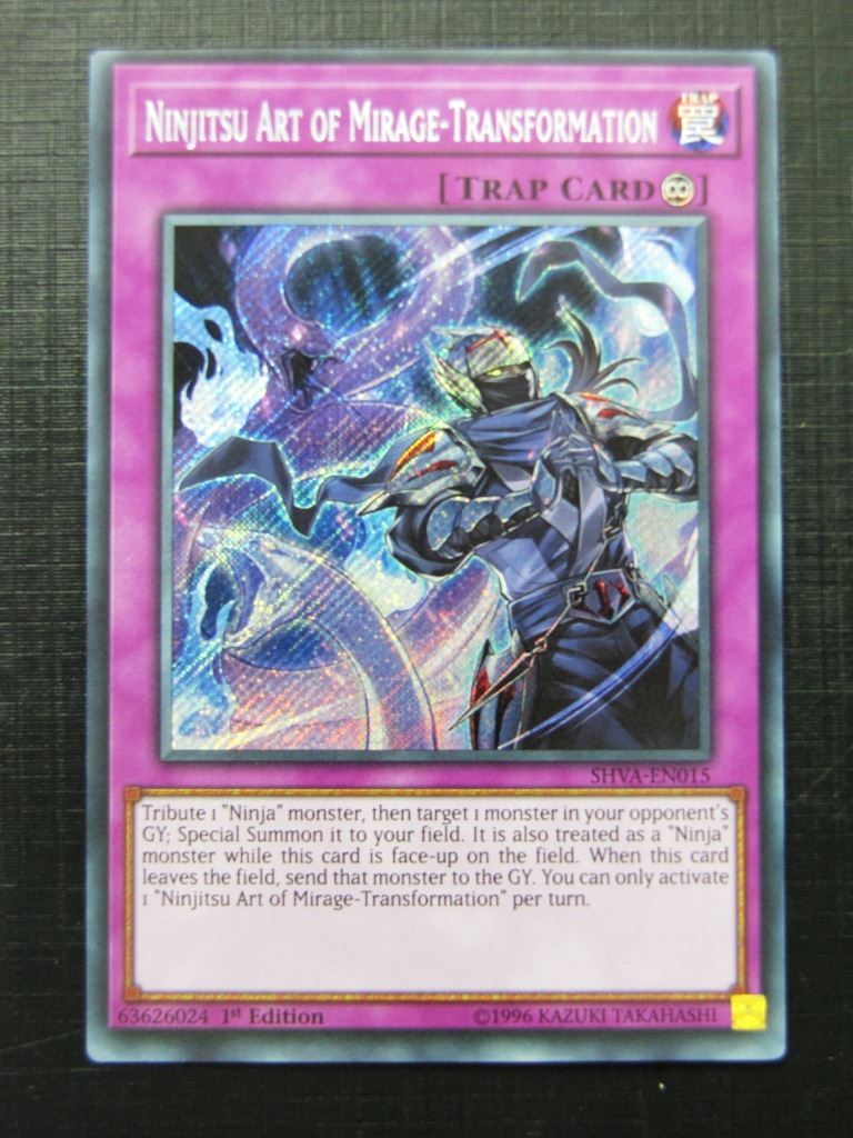 Ninjitsu Art of Mirage-Transformation SHVA Secret Rare - 1st ed - Yugioh Card # 1H24