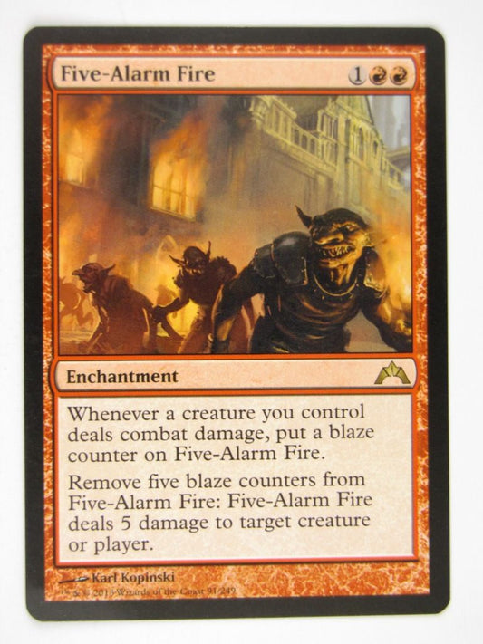 Mtg - FIVE-ALARM FIRE - Played Rare