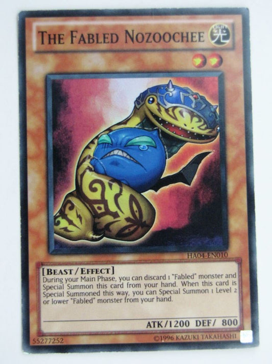 Yugioh Played Cards: THE FABLED NOZOOCHEE HA04 SUPER RARE # 29H59