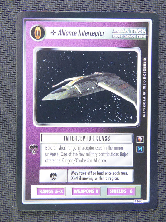 Alliance Interceptor Black Border - Star Trek CCG Deep Space Nine #524