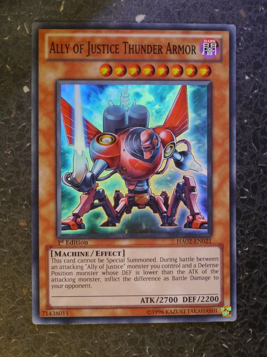 Yugioh Cards: ALLY OF JUSTICE THUNDER ARMOUR HA02 SUPER RARE # 3C5