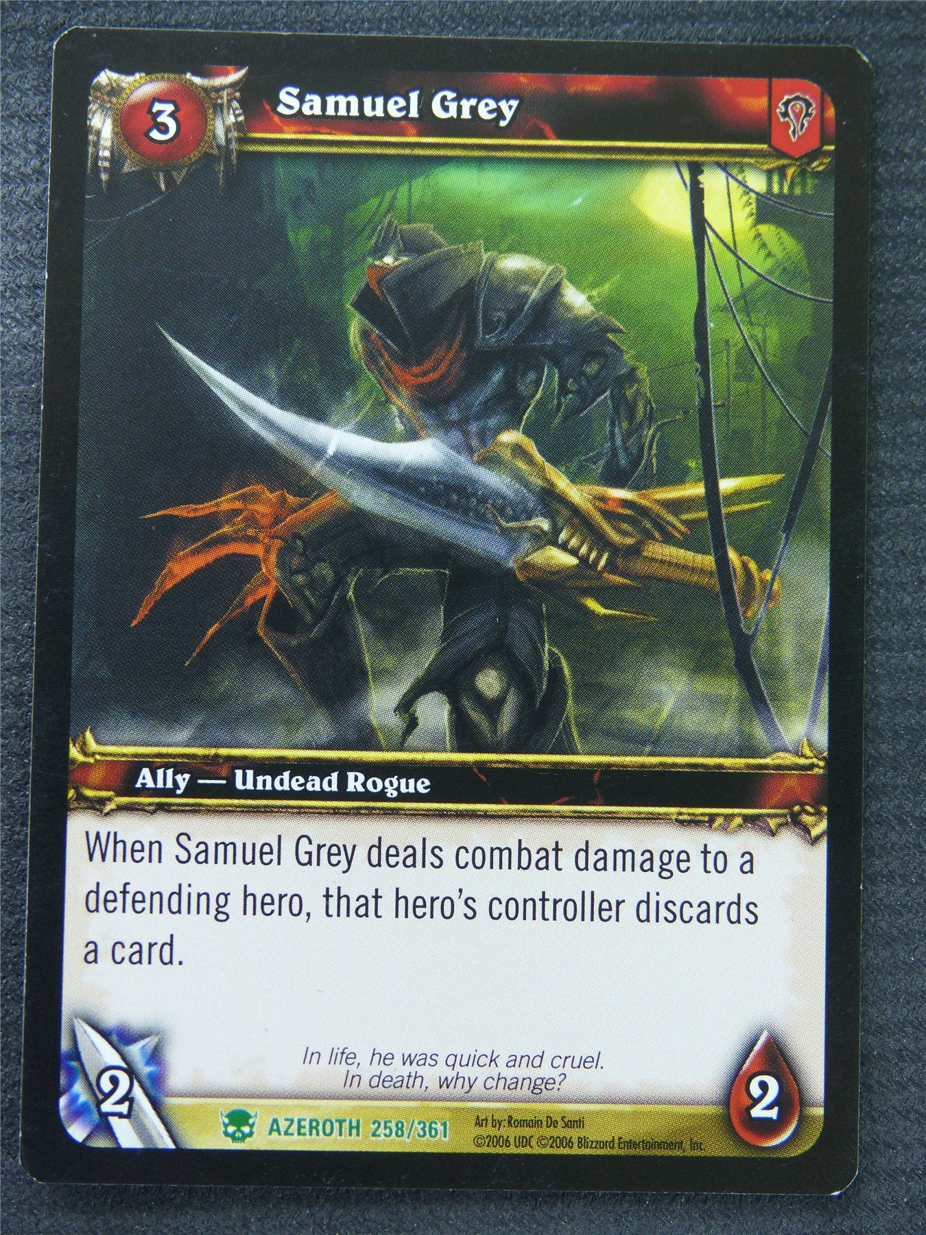Samuel Grey - Uncommon - World Of Warcraft #1ED