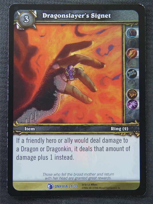 Dragonslayers Signet - Rare - Holo - World Of Warcraft #1LQ