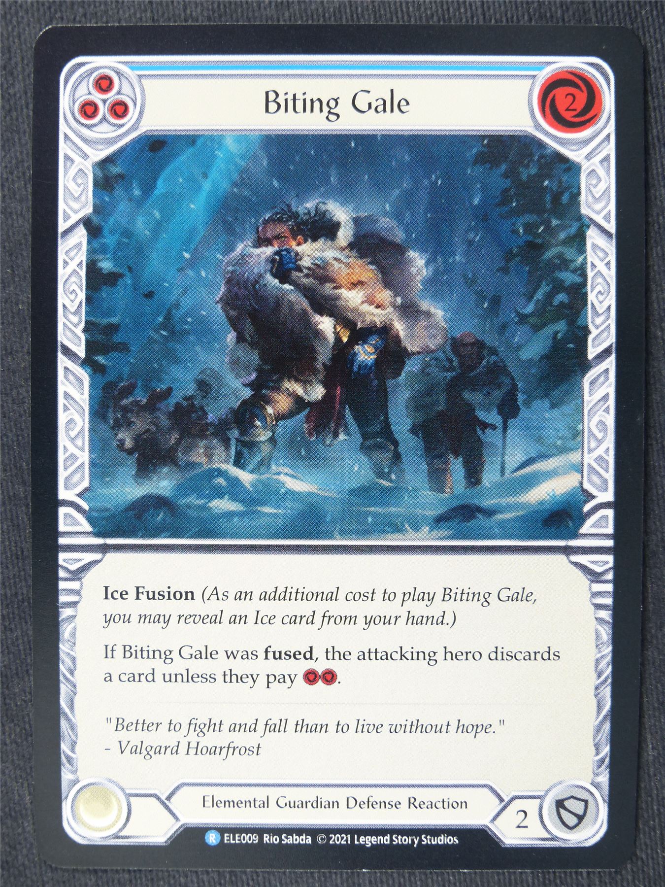 Biting Gale R Blue - 1st Ed Tales of Aria - Flesh and Blood