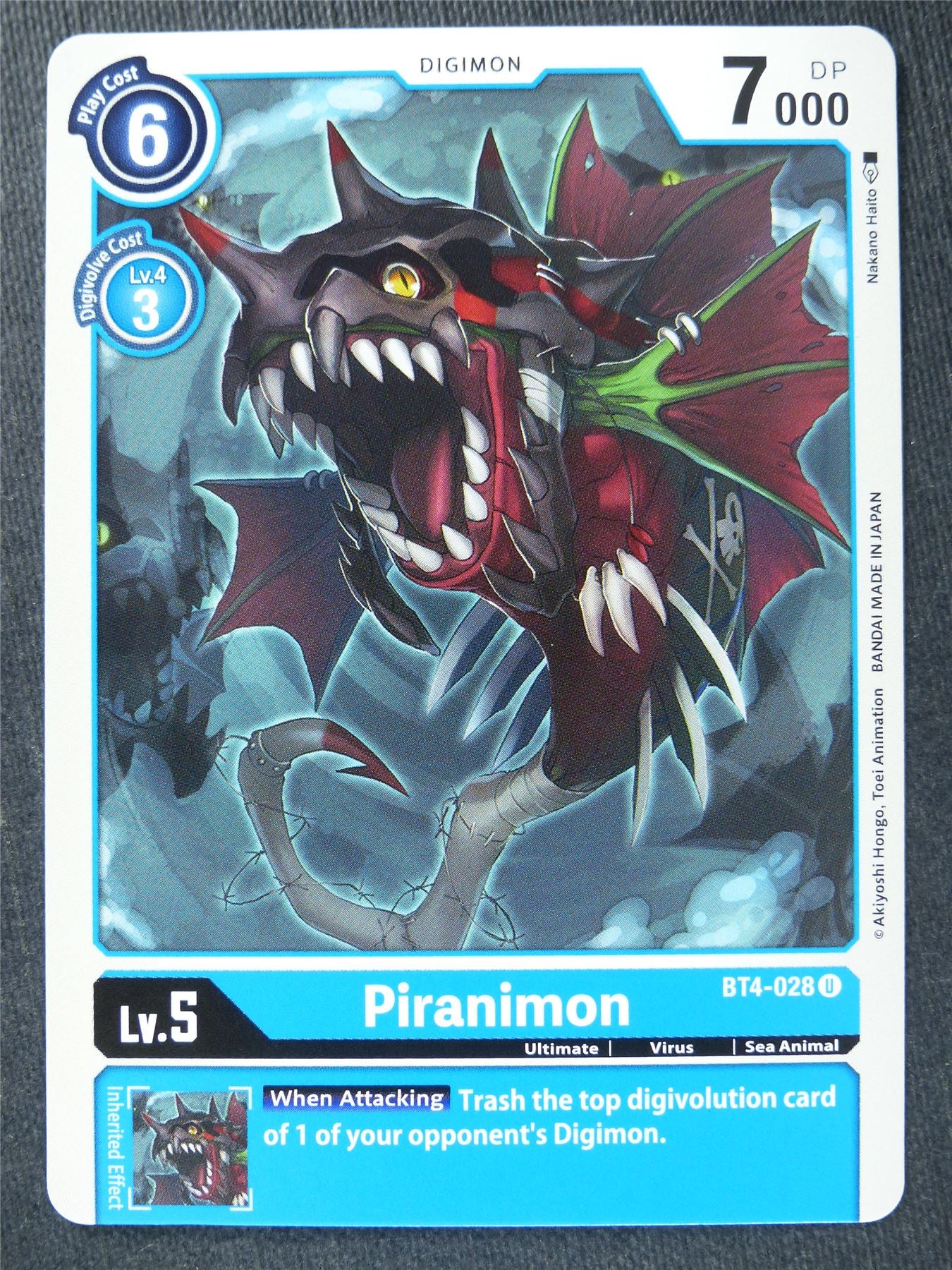 Piranimon BT4-028 U - Digimon Cards #ZC