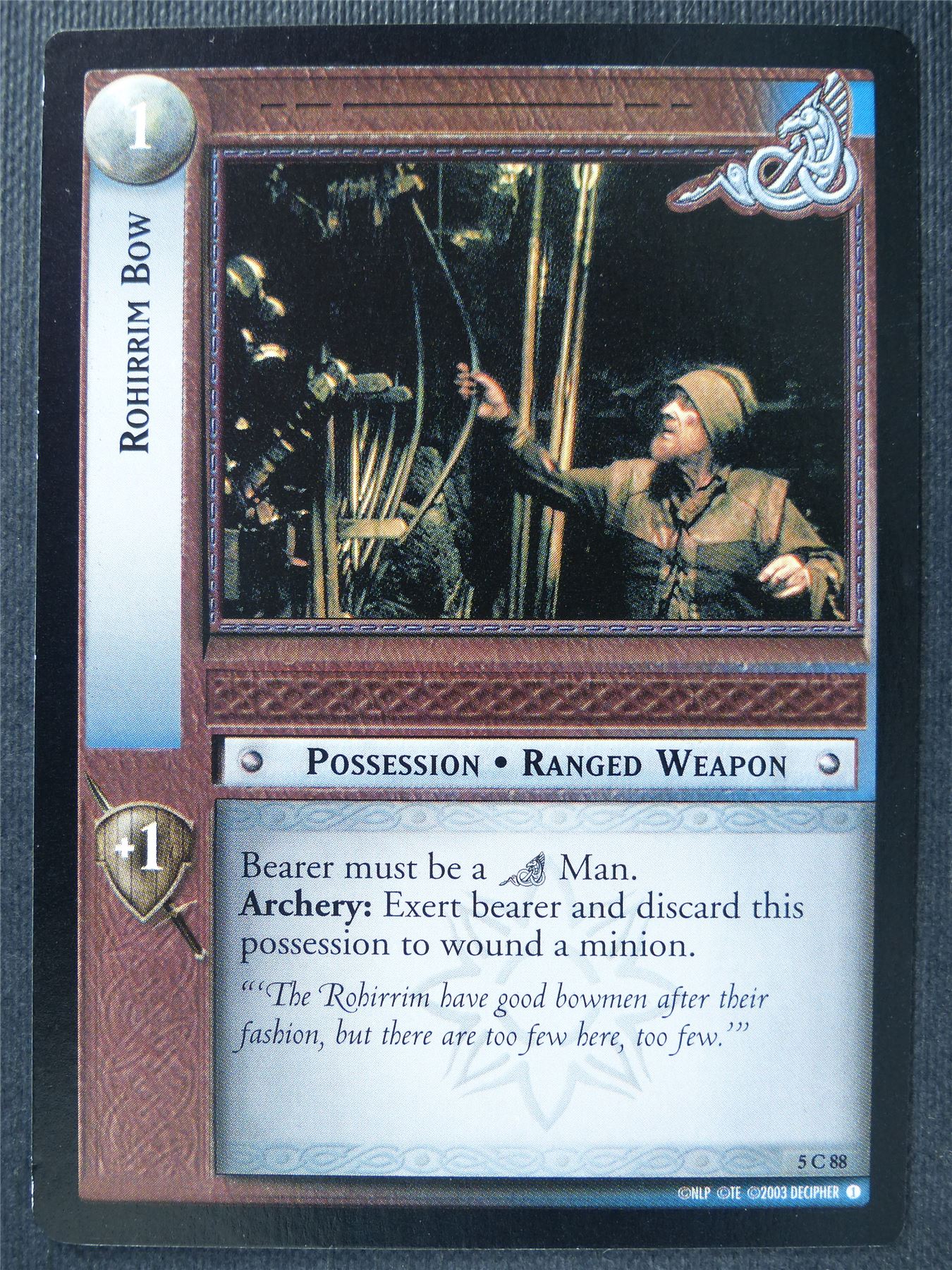 Rohirrim Bow 5 C 88 - LotR Card #3H0