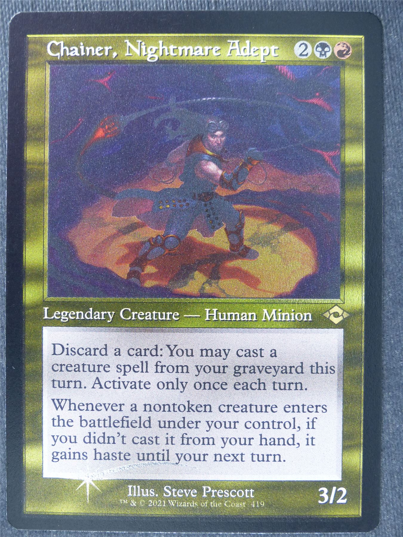 Chainer Nightmare Adept Retro Foil - MH2 - Mtg Magic Cards #DK