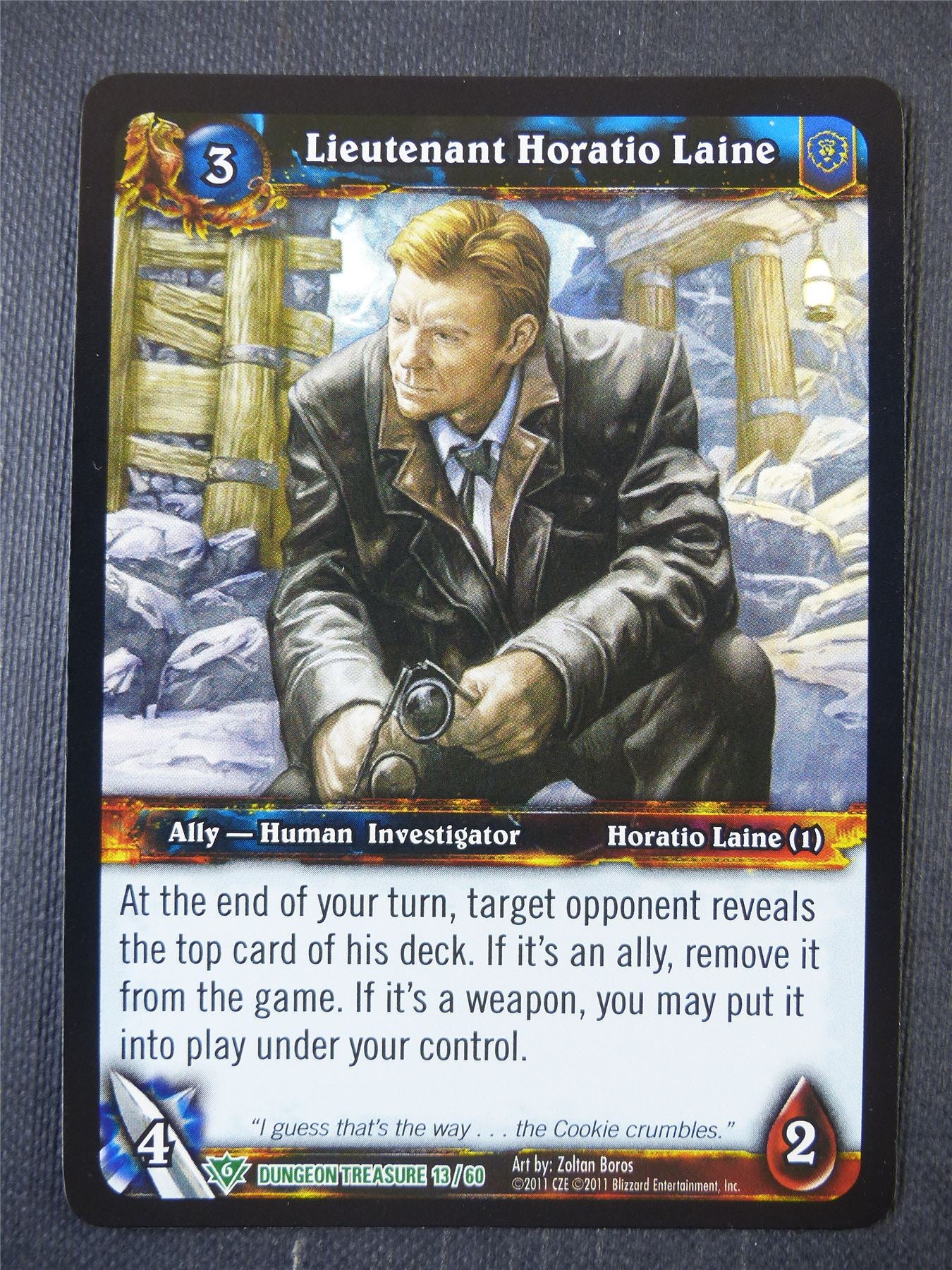 Lieutenant Horatio Laine 13/60 Foil - WoW Card #19E