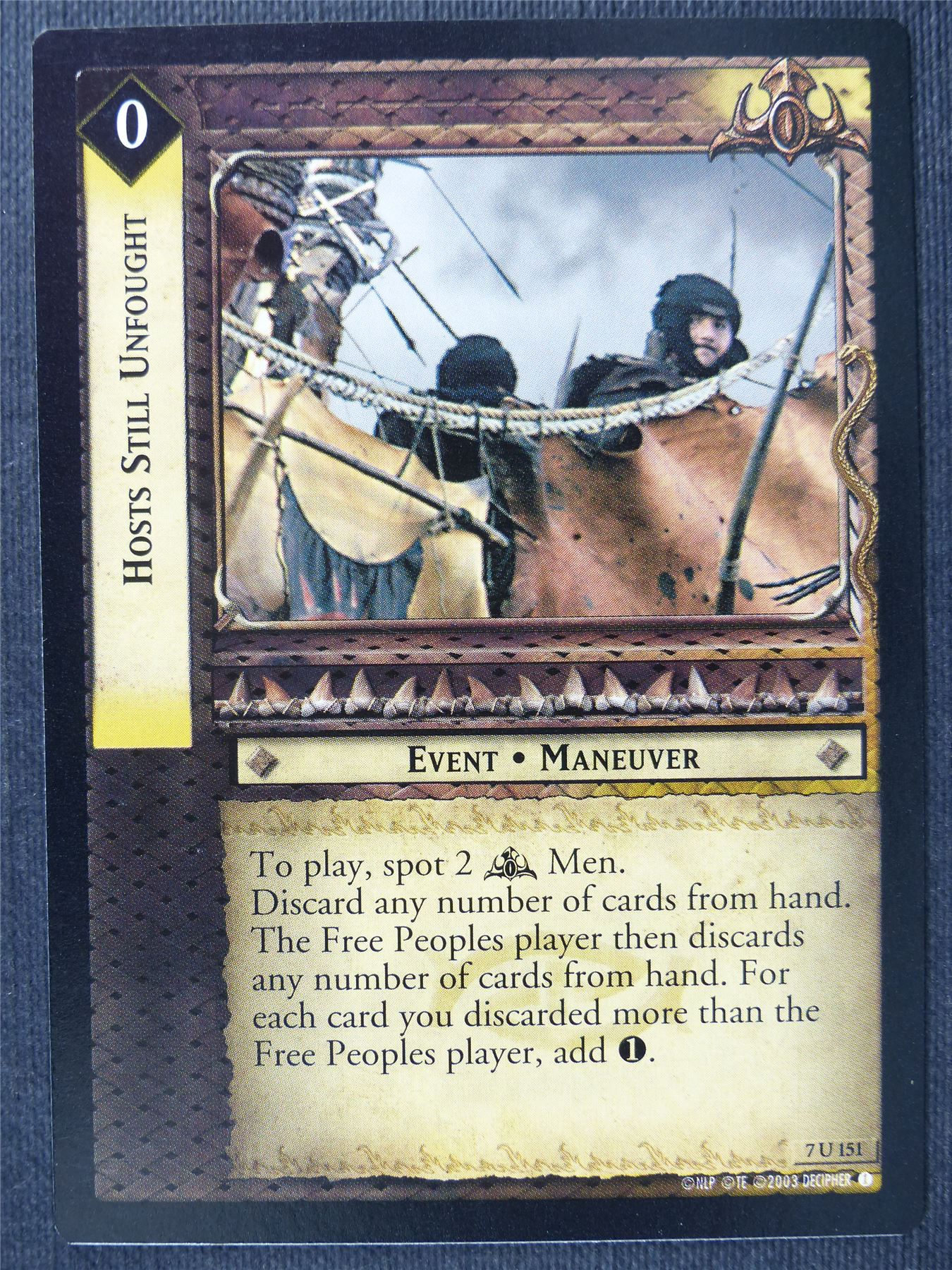 Hosts Still Unfought 7 U 151 - LotR Cards #31N