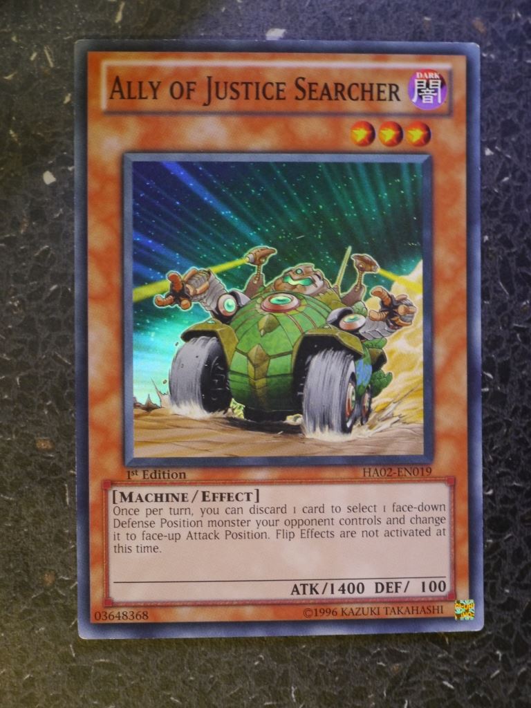 Yugioh Cards: ALLY OF JUSTICE SEARCHER HA02 SUPER RARE # 3C29